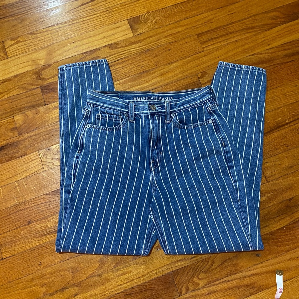 american eagle pinstripe jeans